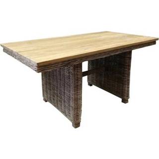 👉 Tafel teak natural rotan active Ibiza lounge-dining 146x82xH70 cm naturel