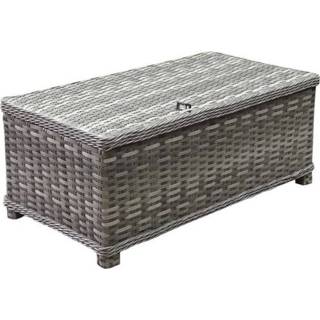 👉 Terrastafel grijs wicker active Kreta lounge tuintafel 105x57 cm