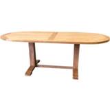 👉 Terrastafel teak teakhout active Geneva dining tuintafel 220x100xH77,5 cm ovaal