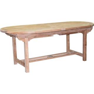 👉 Terrastafel teak teakhout active Ovaal 2 x uitschuifbare dining tuintafel 200-250-300x100xH78 cm zware uitvoering