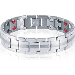 👉 Magnetische armband titanium zilver mannen Mendes Silver