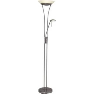 👉 Leeslamp wit ijzer LED plafond-vloerlamp met 18 W Warm-wit Brilliant Finn IJzer, 4004353200199