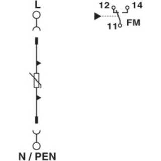 👉 Phoenix Contact VAL-MS-T1/T2 335/12.5/1+0-FM 2801042 Overspanningsafleider 4046356698153