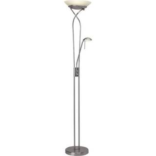 👉 Leeslamp wit ijzer LED plafond-vloerlamp met 18 W Warm-wit Brilliant Ollie IJzer,