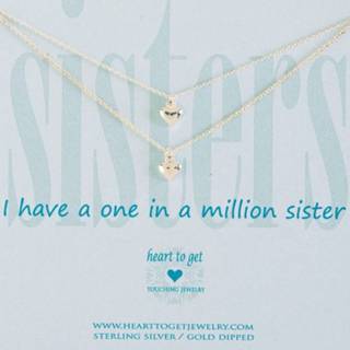 👉 Zilver vrouwen active karabijnslot Classic Collection Heart to Get 2N16HEA11S-1 Ketting Sisters 8718924360361