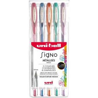 👉 Etui Gelschrijver Uni Ball Signo Metallic Assorti 0 5mm 3296280014449