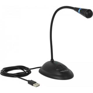👉 Delock USB Schwanenhals Mikrofon mit Standfuß und Mute + On / Off Tas 4043619658718