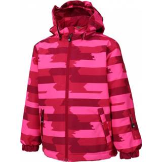 Ski jack uniseks 116 kinderen rood roze Color Kids - Kid's Dikson Jacket Skijack maat roze/rood 5711309209326
