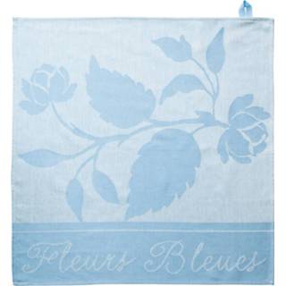 Theedoek vierkant catalogus Fleurs Bleues active Royal Boch Blauw 60 x cm