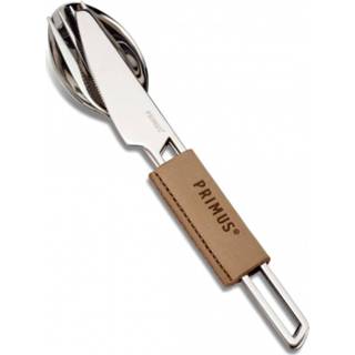 👉 Bestekset RVS stainless wit bruin grijs Primus - CampFire Cutlery Set wit/grijs/bruin 7330033904109