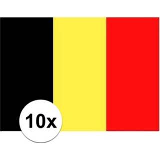 👉 Vlag 10x stuks Belgie stickers