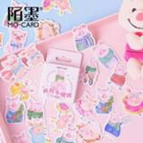 👉 Roze Lovely Pink Pig Character Decorative Stickers Adhesive DIY Decoration Diary Stationery Children Gift