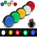 Arcade Button 5 Colors LED Light Lamp 60MM 45MM Big Round Arcade Video Game Player Push Button Switch