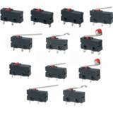 Switch 5Pcs Mini Micro Limit NO NC 3 Pins PCB Terminals SPDT 5A 125V 250V 29mm Roller Arc lever Snap Action Push Microswitches