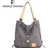 Handtas canvas leather large vrouwen Herald Fashion Pocket Casual Tote Women's Handbag Shoulder Handbags Capacity Bags For Women Bolsas Sac