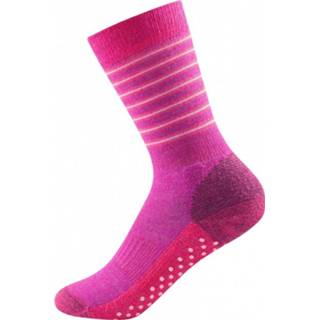 👉 Devold - Multi Medium Kid Sock No-Slip - Multifunctionele sokken maat 19-21, roze