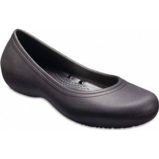 👉 Crocs - Women's Crocs at Work Flat - Sneakers maat W6, zwart