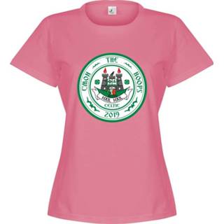 👉 Shirt roze vrouwen C'mon The Hoops Celtic Logo Dames T-Shirt -