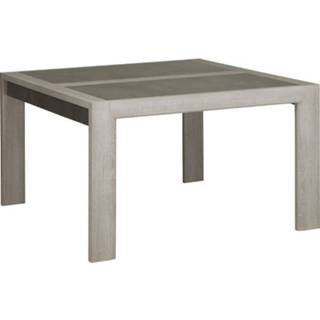 👉 Eettafel grijs eiken spaanplaat Vierkante Sandro 130x76x130 cm breed in licht