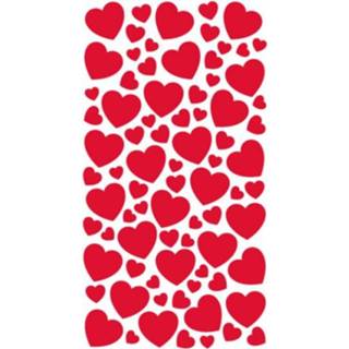 Stickervel rood Bullet Journal Hearts Red