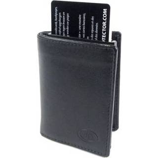 👉 Cardprotector zwart leer Met Figuretta Card protector klap portemonnee 8718215621690