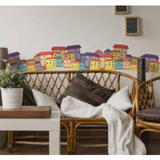 👉 Muursticker nederlands Muurstickers tienerkamer kleur huisjes