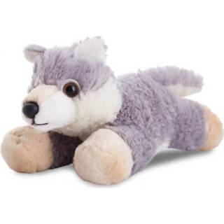 👉 Pluche junior grijs Aurora knuffelwolf Mini Flopsie Woolsey 20,5 cm 5034566132962