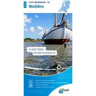👉 Waterkaart nederlands sheet map ANWB Media - 20 wadden 2019 9789018044909