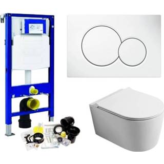 👉 Toiletset wit glans Geberit UP320 set50 Civita Rimless Met Sigma Drukplaat 8719304464327