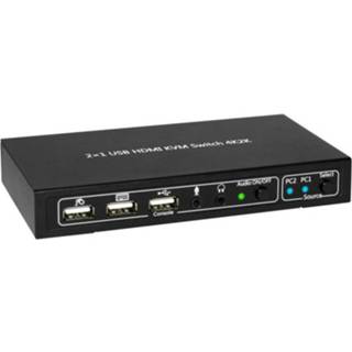 👉 TECHly IDATA-KVM-HDMI2U 2 poorten KVM-schakelaar HDMI USB 3840 x 2160 pix 8054529028696