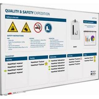 👉 Whiteboard Kwaliteit en Veiligheid verbeterbord - 120x200 cm