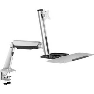 👉 Workstation LogiLink Sit-Stand Workstation, 13-32,full motion, 1-voudig Monitor-tafelbeugel 33,0 cm (13) - 81,3 (32) Draaibaar, In hoogte verstelbaar, Kantelbaar en 4052792046458