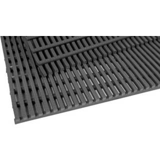 👉 Werkplaatsmat rubber zwart Yoga Roll op rol / roostermat - 60 cm breed Zwa