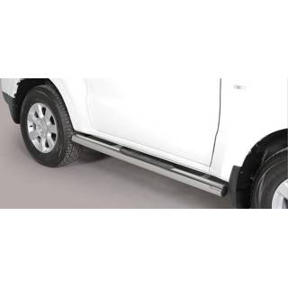 👉 Sidebar RVS zilver Sidebars Mitsubishi Pajero 3drs vanaf 2007 - Rond