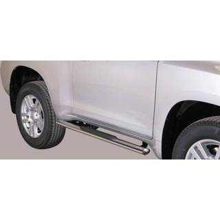 👉 Sidebar zilver Sidebars Toyota Landcruiser 150 3-deurs - Ovaal