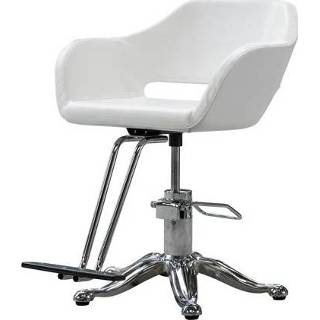 👉 Design stoel wit PU-Leer Kappersstoel - uitgevoerd in