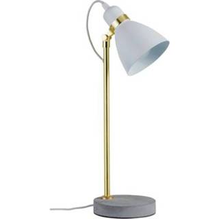 👉 Bureaulamp grijs wit goud Paulmann Neordic Orm LED E27 20 W Beton-grijs, Wit, 4000870796238