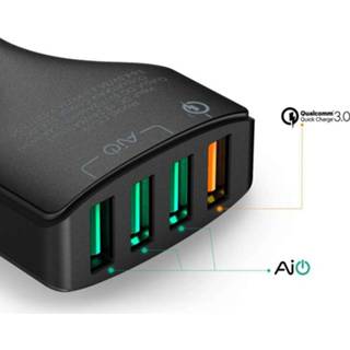 👉 Autolader zwart Aukey Quick Charge 3.0 CC-T9 - 4 USB poorten 714439484972