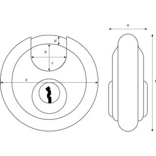 👉 RVS active Abus 24/70 discushangslot gelijksluitend - 70 mm