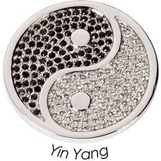 👉 Zilverkleurig staal vrouwen medium active glanzend Quoins QMOA-03S Yin Yang 8718559004418