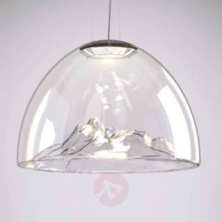 👉 Hang lamp metaal helder Dima Longinoff a+ warmwit Axolight Mountain View LED hanglamp helder-chroom