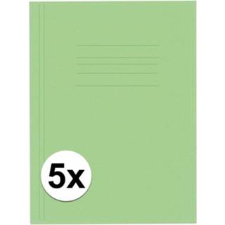 👉 Dossiermap groen papier 5 x Folio dossiermappen Kangaro