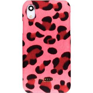 Hardcase roze kunststof vrouwen Leopard Print Pink Design voor de iPhone Xr 8719954014934