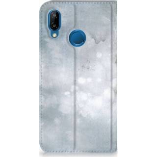 👉 Standcase grijs Huawei P20 Lite Uniek Hoesje Painting Grey 8720091062801