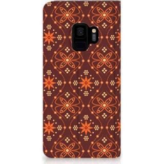 👉 Standcase bruin Samsung Galaxy S9 Uniek Hoesje Batik Brown 8720091087217