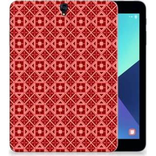 👉 Tablethoes rood Samsung Galaxy Tab S3 9.7 Uniek Tablethoesje Batik Red 8720091095960