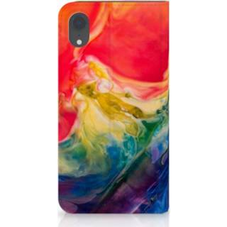👉 Standcase Apple iPhone Xr Uniek Hoesje Watercolor Dark 8720091166707