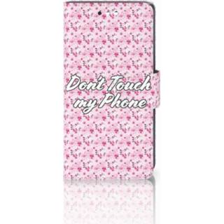 👉 Roze Sony Xperia XZ1 Compact Uniek Boekhoesje Flowers Pink DTMP 8720091169180