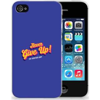 👉 Apple iPhone 4 | 4s Uniek TPU Hoesje Never Give Up 8720091175051