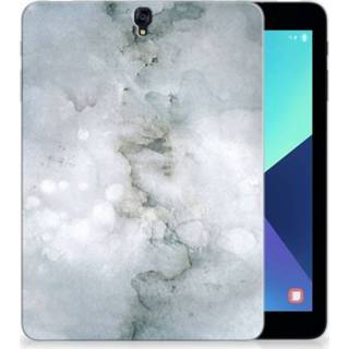 👉 Tablethoes grijs Samsung Galaxy Tab S3 9.7 Uniek Tablethoesje Painting Grey 8720091175884